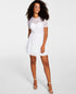 Women's Lace Tiered Bustier-Detail Mini Dress